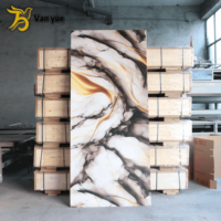 Panneau mural moderne imprimé en 3D facile à installer, imperméable, ignifuge, en PVC, feuille de marbre UV, décoration intérieure pour la maison et le commerce