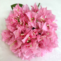 En stock : Bouquet de fleurs artificielles de bougainvillier, fausse composition florale de bougainvillier pour vase domestique et arrangements floraux de mariage