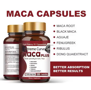 Integratore Alimentare Naturale per l'Aumento di Glutei e Fianchi, Capsule di Maca Plus ad Alta Potenza, Concentrato 15:1, 7500mg Max, 120 Capsule - Product Image 3