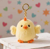 Vente directe d'usine, porte-clés en peluche personnalisé, design de dessin animé 3D doux, écologique, portable, durable, best-seller