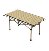 Nouveauté 2027 - Tables pliantes rectangulaires légères en alliage d'aluminium et de fer, empilables, résistantes aux intempéries, polyvalentes pour l'extérieur