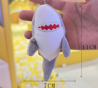 Peluche requin blanc en gros, jouet d'aquarium, poupée baleine, porte-clés, pendentif pour sac à dos