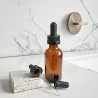 Capuchon compte-gouttes à l'épreuve des enfants 20-400 1ML ampoule plus grande pour sérums de soins de la peau liquides parfumés crèmes pour les yeux bouteilles en verre d'huile essentielle