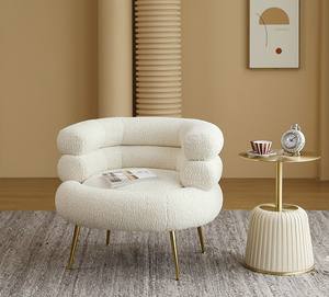 Chaise de couchage chaise longue Teddy tissu peau de mouton Boucle canapé chaise Teddy Sherpa blanc <span class=keywords><strong>fauteuil</strong></span> Faux peau de mouton Boucle chaise - Product Image 2