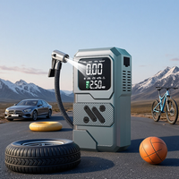 Démarreur de voiture portable multifonctionnel avec compresseur d'air, booster de batterie d'urgence automobile, gonfleur de pneus, machine tout-en-un