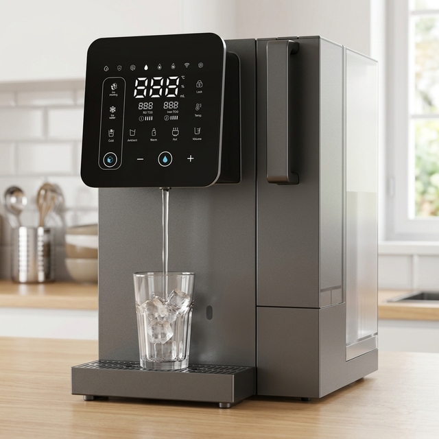Olansi Desktop Hot Cold Water Purifier Dispenser  Reverse Osmosis  System with Ice Maker