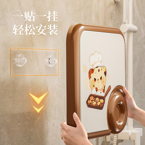 Folding Wall Mounted Bathroom Cabinet 50X30CM Corner Storage With Towel Rack Durable Household Use - Product Image 2