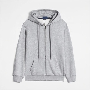 <span class=keywords><strong>Sweat</strong></span> à capuche unisexe surdimensionné respirant en coton brodé de haute qualité avec double fermeture éclair pour l'automne - Product Image 3