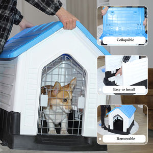 Fabricante al por mayor al aire libre de plástico impermeable Casa de perro con ventana inodoro - Product Image 3