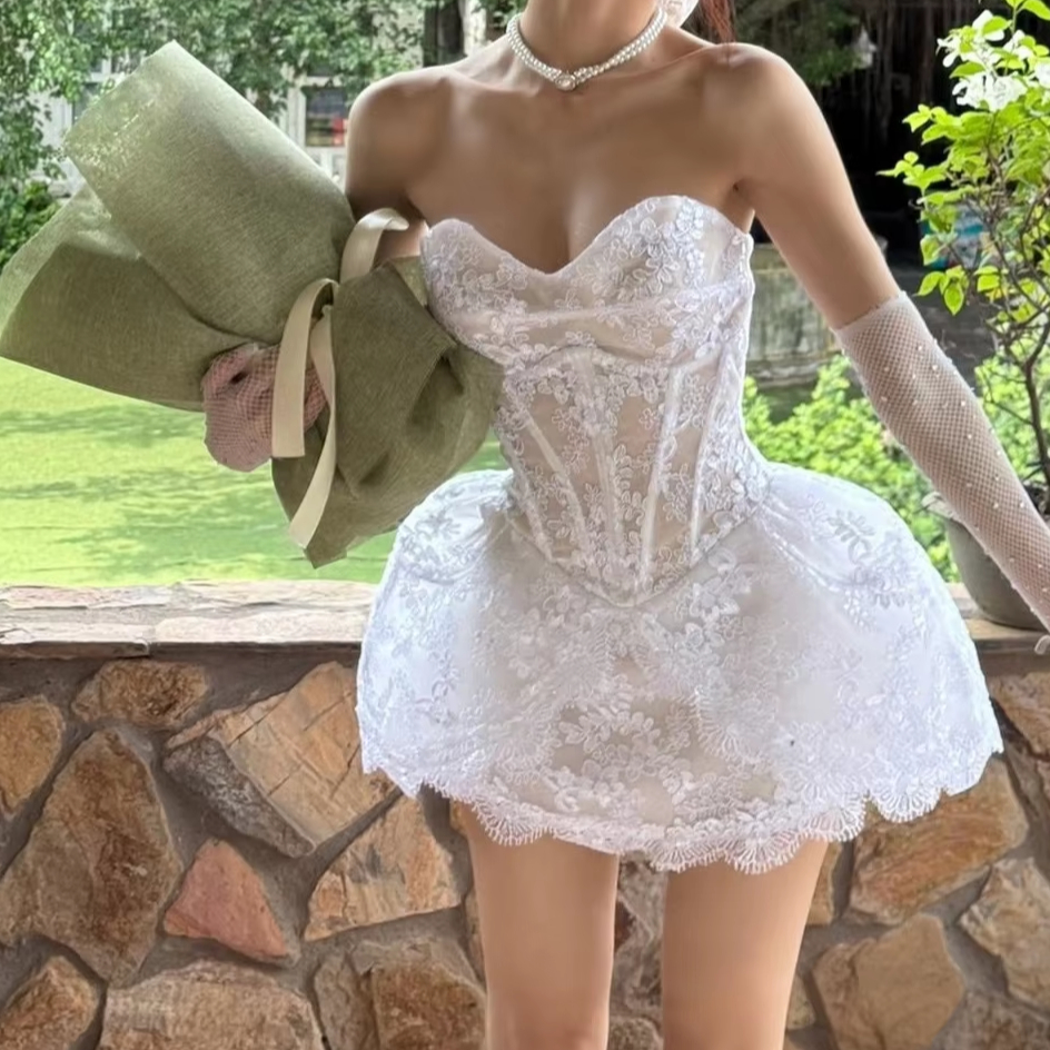 tight lace white dress Must Be Love Lace Maxi Dress White