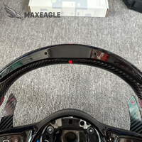 Volant personnalisé en fibre de carbone forgée avec des paillettes rouges pour Mercedes Benz AMG, amélioration de voiture personnalisée, pièces de rechange automobiles