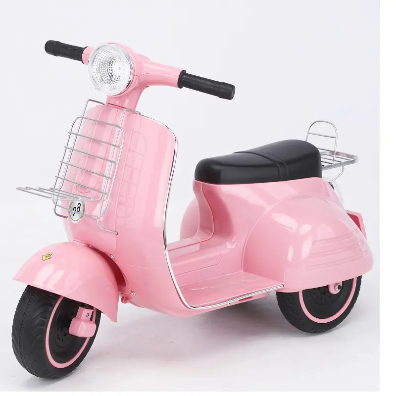 Voiture électrique de couleur rose pour enfants, jouets, moto électrique