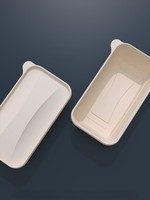 Boîte Bento Moderne en Amidon de Maïs Biodégradable de 950 ml avec Couvercle, Emballage Écologique, Compatible Micro-ondes et Réfrigérateur, Jetable