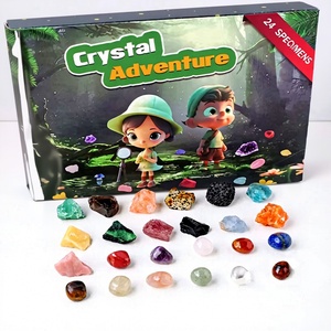 Calendario dell'Avvento in Cristallo, Set di 24 Gemme Naturali, Confezione Regalo Natalizia, Pietre Grezze, Cristalli Levigati, Giocattolo Educativo per Bambini - Product Image 6