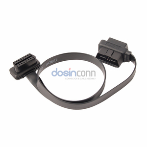 OBD2 16ピンメス-オス/メスフラットリボン延長ケーブルOBD 2スキャナーケーブル - Product Image 3
