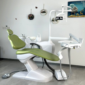 Sillón Dental Rixi R5 Eléctrico Verde Claro con Escupidera Integrada para Niños y Adultos - Product Image 1