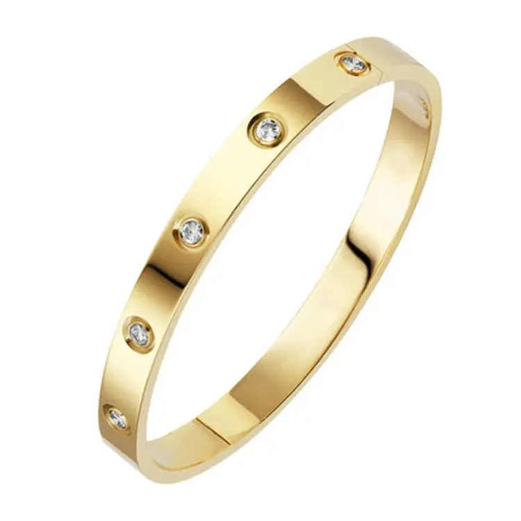 Mode Legering Armband Met Diamanten Voor Koppels Rose Goud Liefde Armbanden