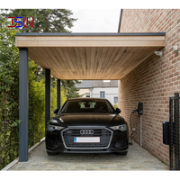 Pérgola de Doble Arco de Aleación de Aluminio Moderna y Duradera, Techo de Policarbonato Impermeable para Entrada de Vehículos Residencial al Aire Libre