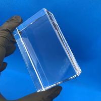 Placa de cristal de cuarzo transparente para ventana de cristal de cuarzo perforado con láser personalizado profesional