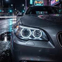 2 pièces, une paire d'ensembles de phares LED Angel Eyes, phare avant halogène à LED pour BMW Série 5 E60 E61 2005-2007