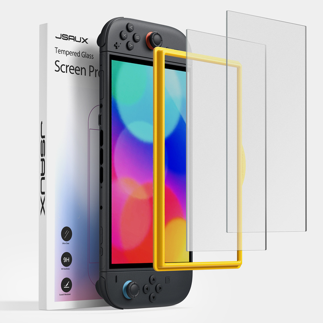 JSAUX Anti-Glare Tempered Glass Screen Protector for Switch 2