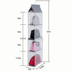 Sac de rangement suspendu en tissu non tissé, double face, pliable, pour articles ménagers - Product Image 4