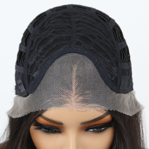 <span class=keywords><strong>Parrucca</strong></span> Natura con Frontale in Pizzo HD, Fibra Resistente al Calore, Capelli Futura Non Infiammabili, <span class=keywords><strong>Parrucca</strong></span> Sintetica Senza Colla per Donne Bianche - Product Image 5