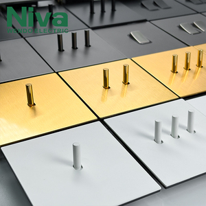 <span class=keywords><strong>Interruptores</strong></span> de pared de palanca de <span class=keywords><strong>4</strong></span> vías Niva Brass, estándar británico, panel de acero inoxidable, interruptor de luz para el hogar, la villa, la oficina y el hotel - Product Image 5