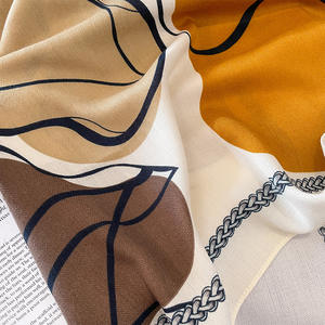 حجاب نسائي ملايشي عصري وفريد ذو ألوان متداخلة وغطاء رأس مربع ومطبوع من الحرير، وشاح من الحرير المضلع، وشاح شعر من الحرير - Product Image 6