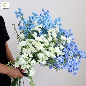 Vajilla pequeña Artificial de estilo moderno para decoración de restaurante, <span class=keywords><strong>Bar</strong></span> de <span class=keywords><strong>flores</strong></span> con tacto Real, Delphinium, centro de mesa para boda - Product Image 1
