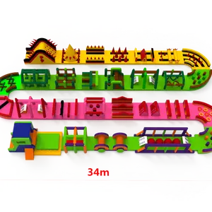 Super 200m length outdoor inflatable wipe out obstacle course,rocket run ride games, water inflatable run rides obstacles sale