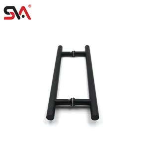 SVA-174K Office Bathroom Shower Horizontal Installation Double Sided H Typed Round Ladder Back to Back Glass Door Handle
