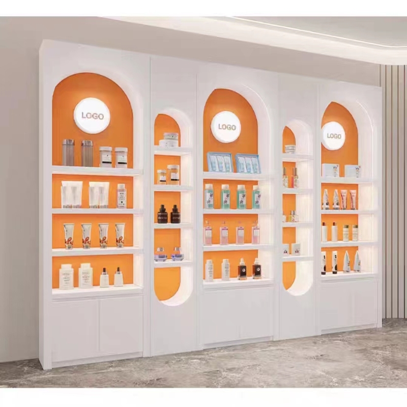 Custom Modern Professional Wood Cosmetic Display
