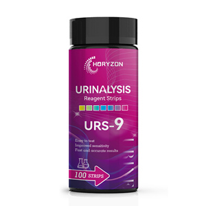 Bandelettes de test urinaire HORYZON URS-9 9-en-1, réactif d'analyse urinaire manuel, certification CE/ISO, leucocytes, nitrites, 100 bandelettes/flacon - Product Image 4