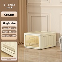Boîte de rangement à chaussures pliable en plastique PP transparent de style européen, anti-poussière, épaissie, gain de place, organisateur de dortoir