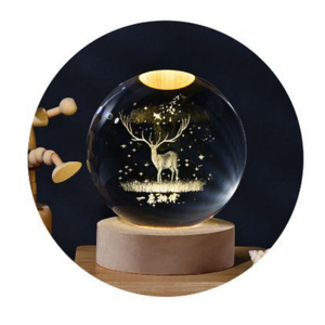 Mayorista Arte Bola de Cristal Lámpara de Noche 3D Sistema Solar Luminoso Bola de Cristal Decoración Led Luces de Noche Escritorio Decoración del Hogar - Product Image 1