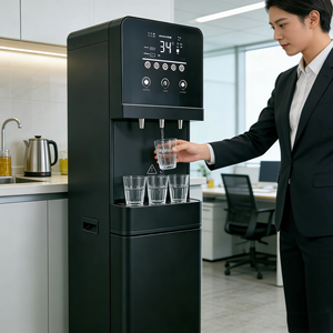 Distributeur d'eau de bureau autonome OEM avec osmose inverse directe et filtration UF, 3 robinets (eau chaude, froide et tempérée) - Product Image 2