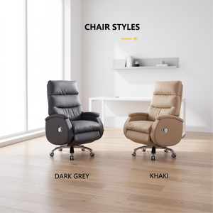 Sedia da Ufficio Direzionale di Lusso in Pelle PU Marrone, Poltrona Ergonomica Reclinabile per Supporto Lombare - Product Image 4