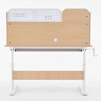 Ensemble Chaise et Bureau d'Étude pour Enfants Jaune en Bois Pliable, Réglable en Hauteur, Haut de Gamme, Extra-Large, avec Cadre de Table et Tiroirs