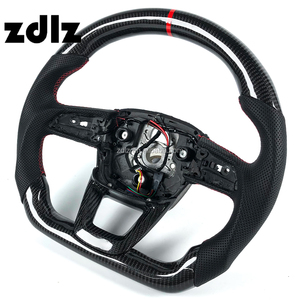 Volant en fibre de carbone personnalisé pour <span class=keywords><strong>Audi</strong></span> A6 A3 A4 A5 A7 C7 C8 RS3 RS4 RS8 2019 2020 2021 <span class=keywords><strong>2022</strong></span> Accessoires intérieurs de voiture - Product Image 3