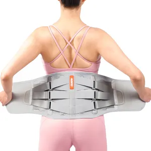 Faja de neopreno de gran tamaño para mujer, banda elástica resistente para cintura, cinturón de soporte lumbar, color gris