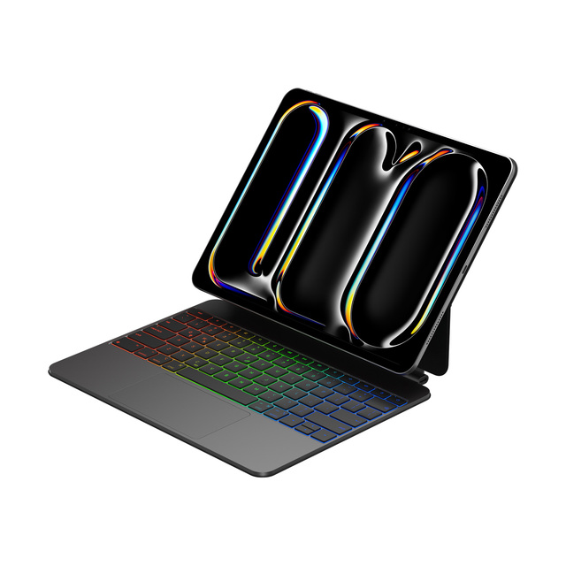 Ultra-Thin Keyboard for iPad Air 13(M3 2025/M2 2024)/iPad Pro 12.9(6,5,4,3) With Multi-Touch Trackpad,Aluminum Alloy Keyboard
