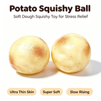 En gros, Boule anti-stress réaliste en forme de pomme de terre, en TPR, impression numérique, à remontée lente, jouet sensoriel personnalisable, cadeau anti-stress