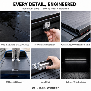 ฝาปิดกระบะท้ายแบบม้วนเก็บได้ Zolionwil Hard Roller Shutter พร้อมไ<span class=keywords><strong>ฟ</strong></span>เบรก LED สำหรับรถเช<span class=keywords><strong>ฟ</strong></span>โรเลต โคโลราโด เทรล บอส โฮลเดน Z71 ปี 2017-2026 - Product Image 3
