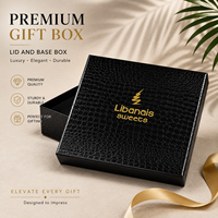 Boîte cadeau de luxe avec couvercle et base en texture crocodile, boîte d'emballage rigide avec logo personnalisé pour les bonbons et cadeaux haut de gamme