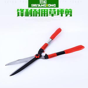 Sécateur à haies double lame en acier inoxydable 45-60 cm, capacité de coupe de 1,5 po, outil manuel de taille de gazon rouge avec tête relevée - Product Image 5