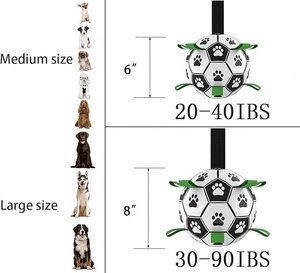 Pelotas de <span class=keywords><strong>perro</strong></span> HYRA, juguetes de fútbol con correas, regalos de cumpleaños para cachorros, juguete de agua para perros, pelotas de pastoreo duraderas para perros pequeños y medianos - Product Image 5