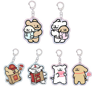 High Quality Wholesale Personalized Custom Silicone Rubber Keyring Cartoon Large Acrylic Buffet Riser Stand for Promotion