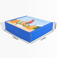 Boîte électronique intelligente rectangulaire en carton ondulé avec insert en mousse EVA bleu royal de qualité supérieure personnalisée