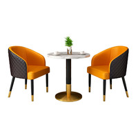Table à manger ronde en marbre de luxe moderne pour restaurant, salon extérieur, cuisine, bar à domicile et utilisation en sous-sol